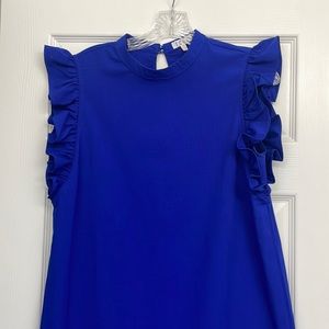 Beautiful Blue Dress with ruffle sleeve (UF Gator Gameday)